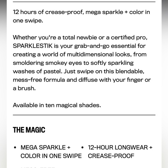 Half magic beauty, sparklestik eye crayon in princess Teddy NIB - Picture 5 of 7